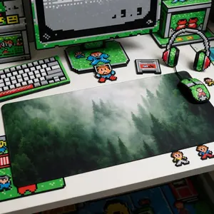 XXL Mouse Pad | Forest Design | Stitched Edges | Non-Slip | 31.5" x 11.8" | Extended Desk Mat