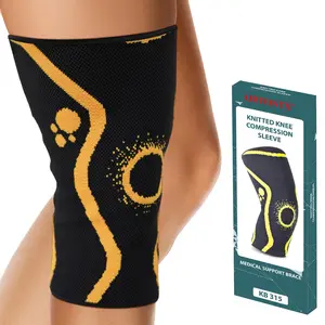 Knee Compression Sleeve, 3D Knitted Knee Brace for Pain Relief