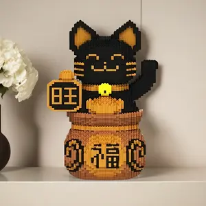 5183pcs Fortune Cat 3D Puzzle Animals Creative Decoration, Perfect Gift for Birthday Halloween Valentine Christmas Holiday DIY Craft Home Decor