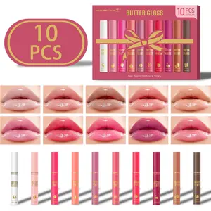 10-Piece Lip Balm Set, Moisturizing & Long-Lasting, Waterproof & Non-Sticky, Smooth & Shiny Finish Lip Shiner, Perfect Gift for All Skin Types