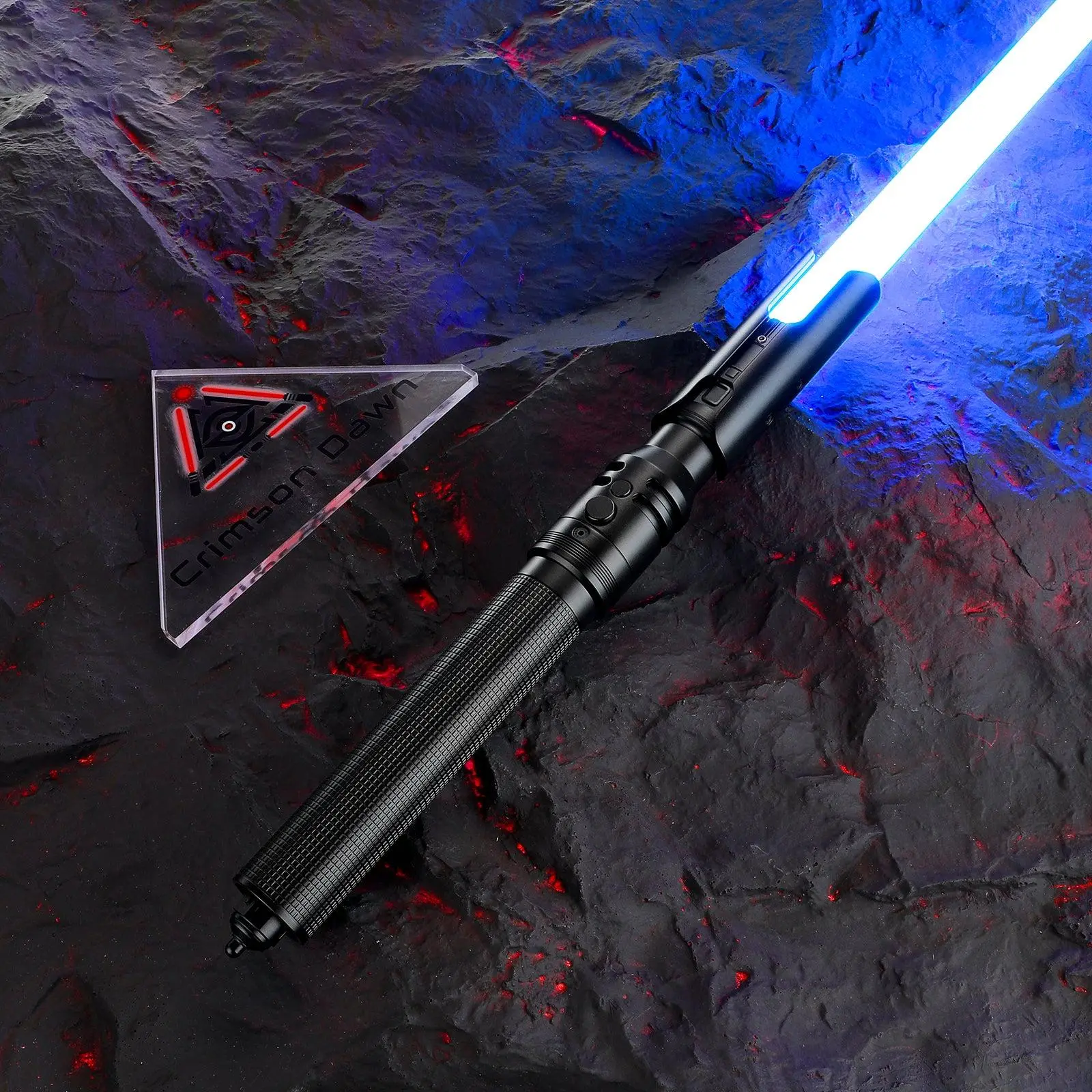 Crimson Dawn Defiant Solid Color Lightsaber - 15+ Years Dueling Toy, Custom Metal Hilt, Built-in Li-ion Electric Toy Accessory for Hobbyists