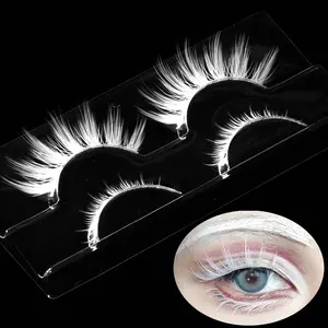Halloween White Fasle Eyelashes Japanese Anime Gojo Cosplay Makeup Tools Natural Looking for Trick or Treat Masquerade Party