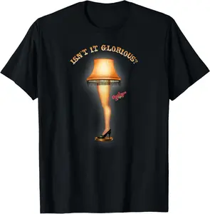 100% Cotton A Christmas Story Glowing Glorious Leg Lamp Funny Holiday T-Shirt