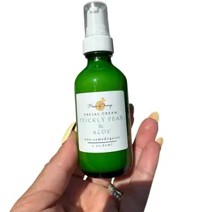 Prickly Pear & Aloe Facial Moisturizer, Non-Comedogenic, Soothing, Acne/Oily Friendly Skincare Comfort Skin Repair Hydrate Moisturizing Hydrating