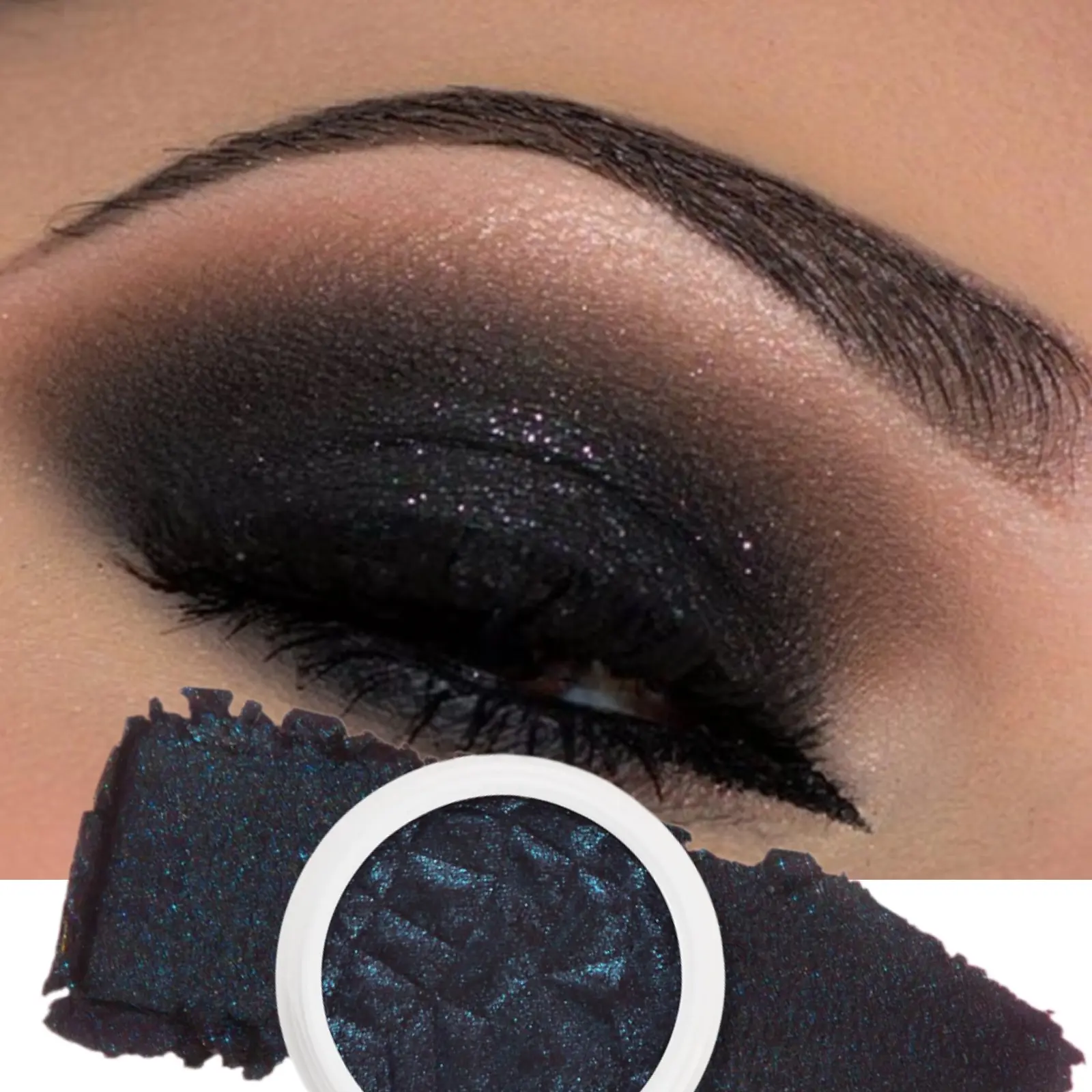 Mashed Potato Highlighter Palette Glitter Punk Smoky Black Glitter Shimmer Eyeshadow Gel Makeup Palette Metallic Dark Silver Wet Eyes Shadow Highlighter Pearl Pigments Cosmetics