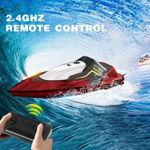 4DRC S5 RC Boat for Pools and Lakes, 2.4 GHz 20+ MPH Racing Boats, Rechargeable Battery,Low Battery Alarm,Gifts for Boys Girls