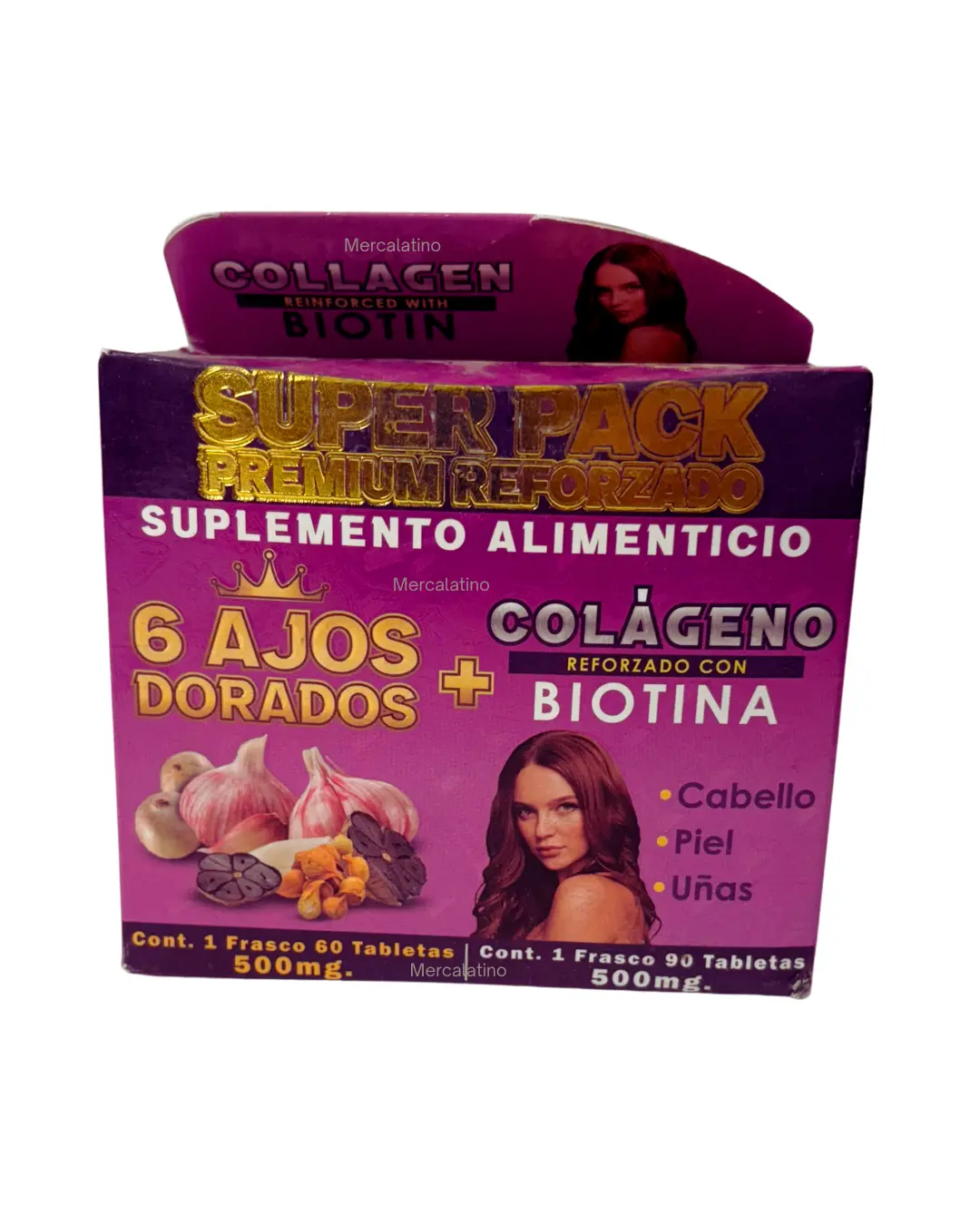 6 AJOS DORADOS + COLAGENO REFORZADO CON BIOTINA 150 cápsulas Supplement Dietary Vitamin Women's Beauty