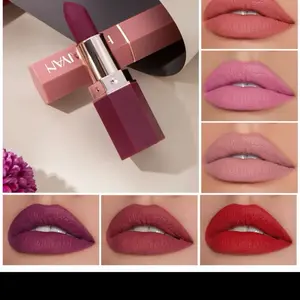 1 Pack Magic Color Changing Matte Lipstick Velvety Red Lipsticks Waterproof Long Lasting Smoothing Non-stick Cup Sexy Colors Lipsticks (#06 Plum) Glossy lipstick  combo  set  jayda