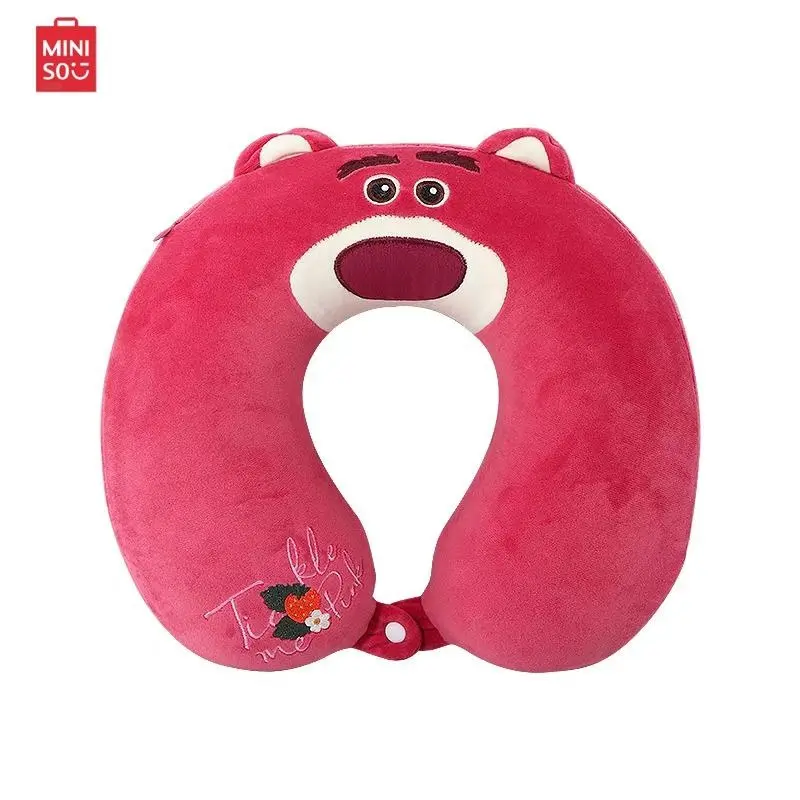 Disney Lotso Strawberry Memory Foam U-Shaped Neck Pillow | Cute Travel Sleep Support for Flight, Office & Home | Holiday Haul#Summervibes, Back To School