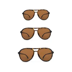 Guava Tortoise Aviator Sunglasses in Small, Medium & Large Sizes - Lightweight No-Slip, No Pinch Frame - Dark Amber Polarized Lenses,