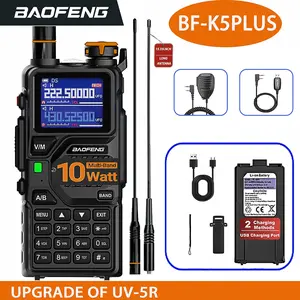 Baochi K5plus Radio 10w Max Power Remote Handheld Ham Radio, Rechargeable Two-Way Gmrs Radio with Noaa Weather Alert USB-C Charging Emergency Survival Gear Audio