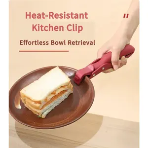 Non-Slip Heat-Resistant Kitchen Tongs, Anti-Scald Bowl & Pan Gripper for Oven, Air Fryer, Baking Trays