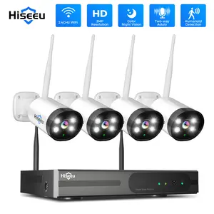 Hiseeu 10CH HD 3MP Wireless Security IP Camera System 2K WIFI NVR Kit Outdoor