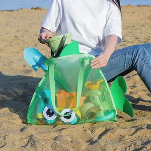 Large Capacity Mesh Fish Beach Bag, Kids Outdoor Toy Storage, Adult Travel Swim Shoulder Bag, Beach Accessories, Travel Essentials Bag, Lightweight Travel Bag, Summer Mesh Bag, Traveling Bag