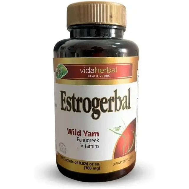 vidaherbal Estrogerbal Edible Herbal Dietary Supplement - 100 Capsules with Natural Wild Yam, Vitamins, Non-GMO Ingredients, Supports Adult Digestion, Metabolism