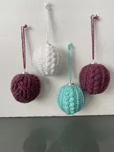 Hand Crocheted Christmas Tree Ornaments Decoration Decor