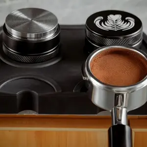 Coffee Press Powder Pad Bar Counter Corner Handle Filling Pressure Pad Silicone Non-Slip Coffee Mat Machine Tool Storage Pad