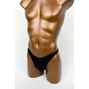 Black Satin Spandex Posing Trunks