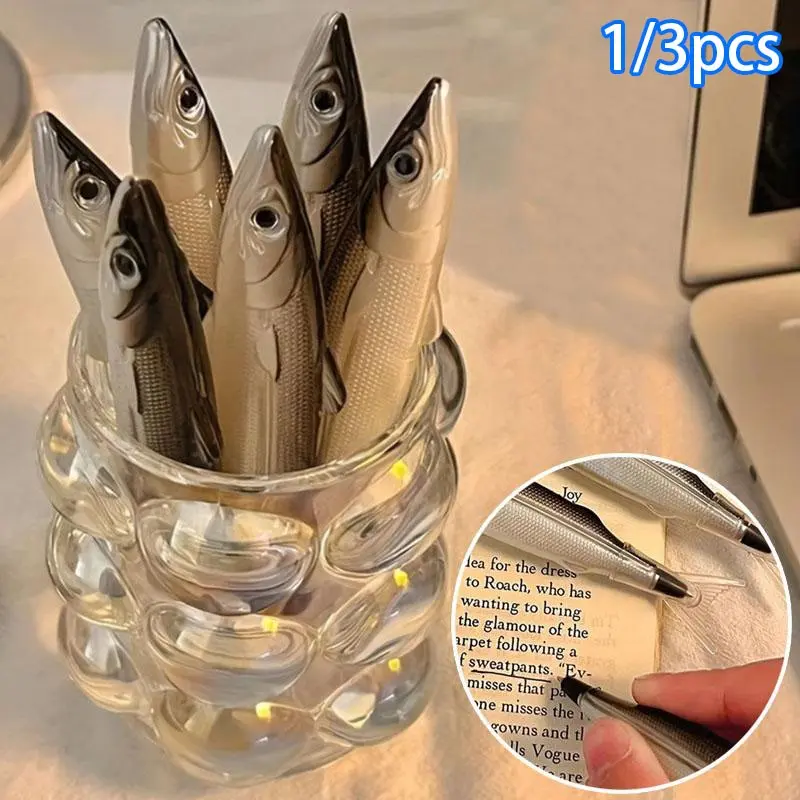 Fish Shaped Ballpoint Pen, Fish Design Pen, 1/3 Counts Cute Ocean Fish Ballpoint Pen, Creative Salty Fish Simulation Pen for Students and Adults, Fish Theme Stationery, Animal Design Pens, Cute Office Pen, Aesthetic Pens, Cool Pens