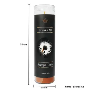 Breaks All 7-Day Ritual Candle Cedarwood Rosemary Lemon Fragrance 300g 90 Hours Burn Time Spiritual Protection Manifestation Meditation