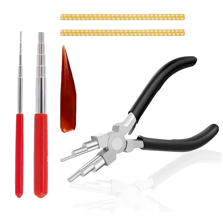 Jewelry Wire Wrapping Tool Kit with Bail Making Pliers, Wire Winding Mandrels & Agate Burnisher - Complete Jewelry Making Set for Wire Wrapping & Jewelry Crafting