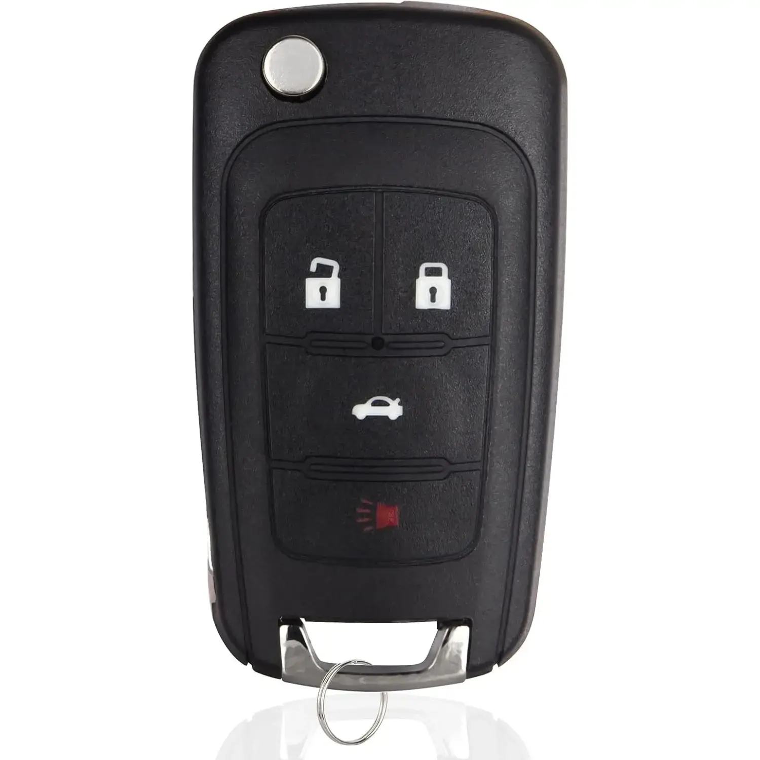 Car Key Fob Keyless Entry Remote Flip Replacement for 2010-2019 Chevy Cruze Camaro Impala Equinox Malibu Sonic/C Terrain/Buick Lacrosse Regal Verano Encore Car Key Replacement for OHT01060512 4-Btn