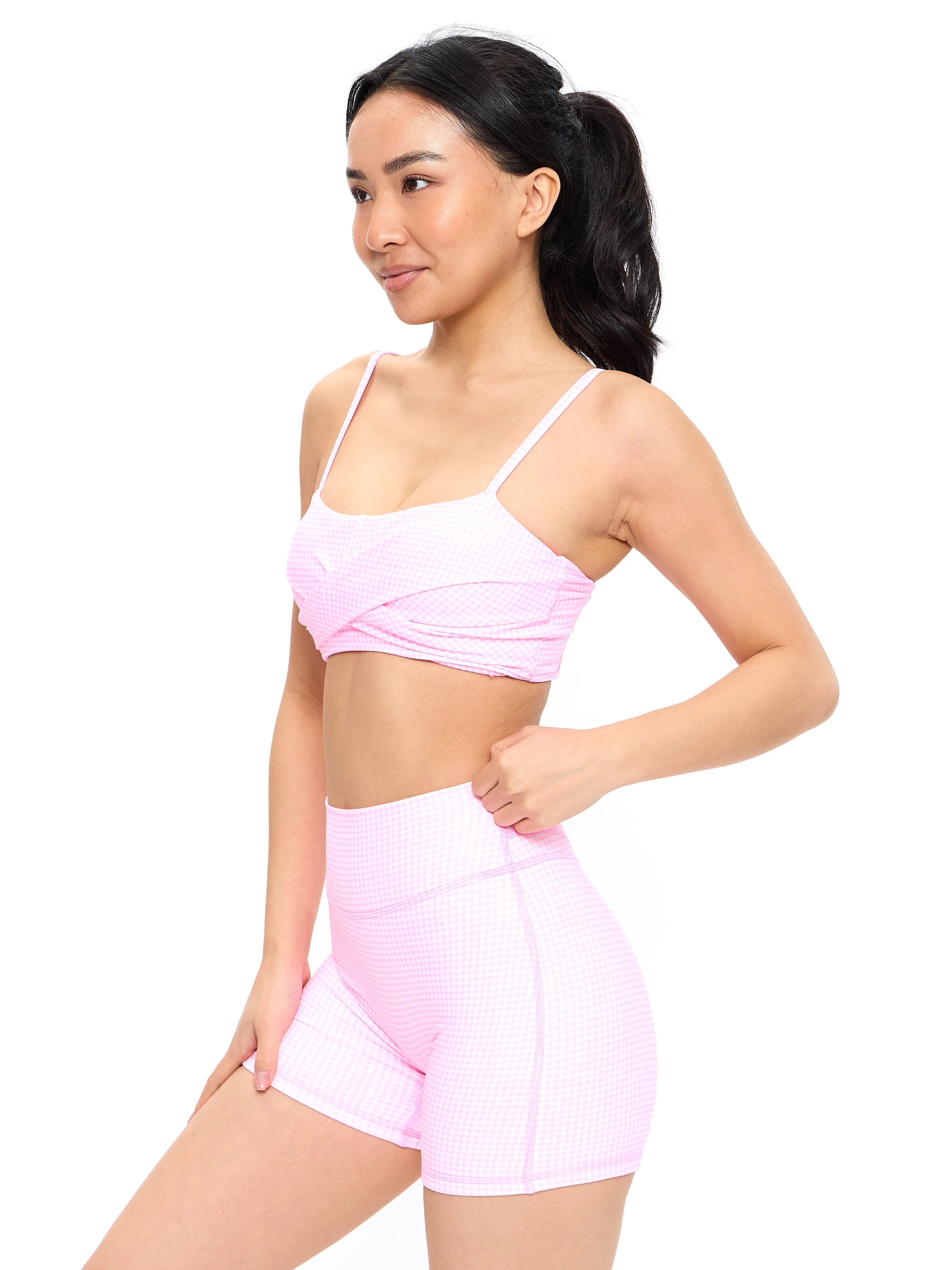 Legacy Short 4" - Pink Gingham