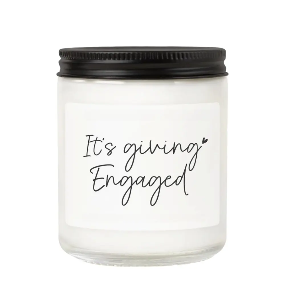 Engagement Gifts for Couples, Lavender Scented Soy Wax Candle, Scented Candles, Romantic Candle Gift, Engaged Gifts for Women, Bride to be, Fiance, Bachelorette, Engagement Party Decorations