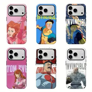 Invincible Omni-Man Atom Eve Phone Case Compatible With IPhone 11/12/13/14/15/16 /17Pro Shockproof Creative Handpainted Design Gift For Girlfriend Waterproof Anti-Fall Scratch Resistant