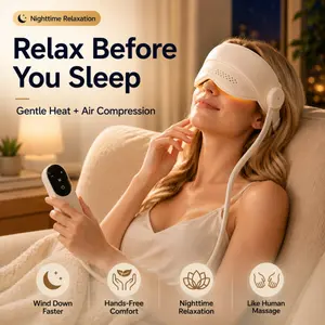 Wearable Heated Head Massager with Air Compression | Hands-Free Relaxation for Home, Office & Travel