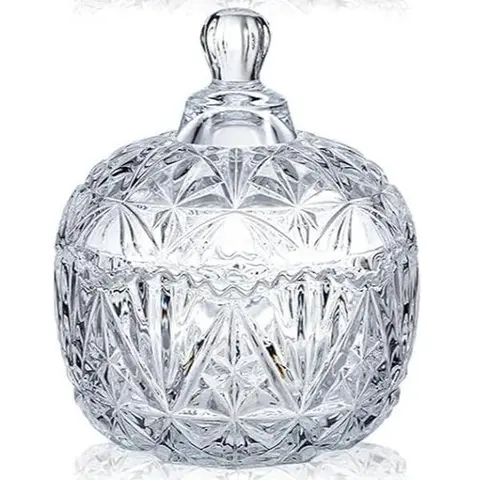 JerrBear's 5-oz (500ml) Vintage Glass Storage Jar - Wide Easy-Access Lid, Eco-Friendly Airtight Glass Dusting Container, Beauty Bathroom Vanity Organizer with Modern Vibe for Home Organization