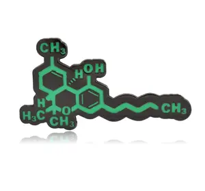 THC Tetrahydrocannabinol Weed Marijuana Molecule Hard Enamel Lapel Pin