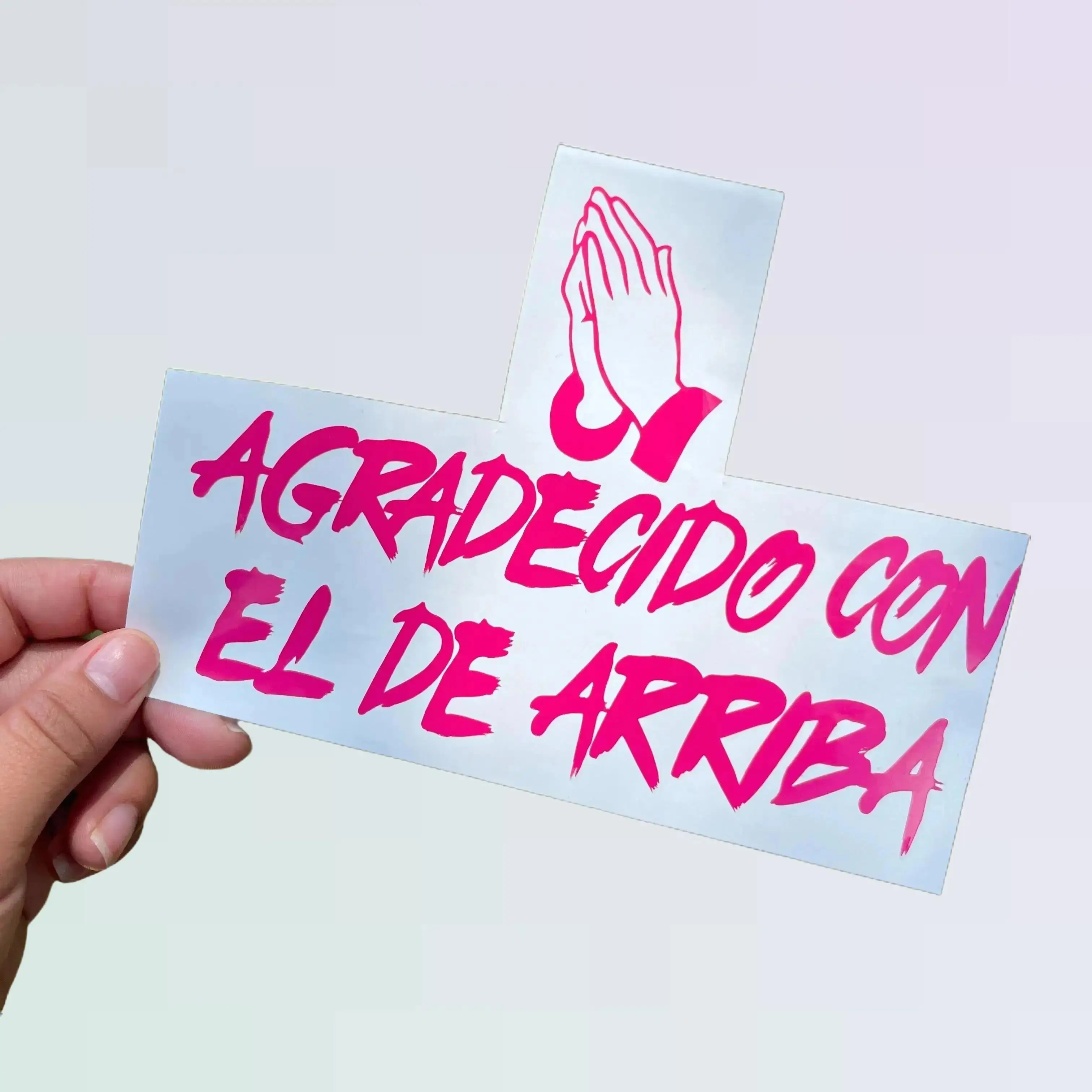 Agradecido Con El De Arriba Vinyl Decal for Cars in Multiple Colors calco manias decal bumper