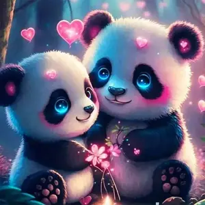 Panda Pattern DIY Diamond Arts Colorful Painting Kit without Frame, DIY 5D Diamond Arts Colorful Painting Kit, Handicraft Wall Art Decor for Home, Diamond Art Mosaic