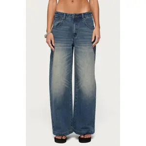 Edikted Women's Sabira Low Rise Baggy Jeans