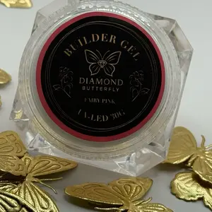 Diamond Butterfly Fairy Pink Builder Gel UV LED 30G for Nail Art and Design