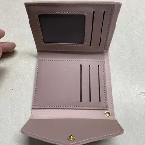 Women's Solid Color PU Leather Card Holder, Fashionable Tassel Decor Short Wallet, Casual Versatile for Daily Use, Casual Trendy Wallet