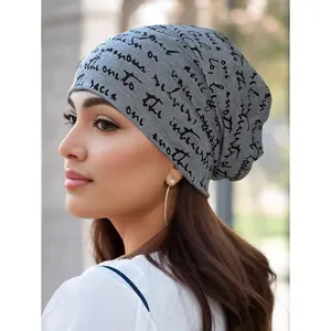1pc Solid/Colorful Unisex Hip-Hop Autumn/Winter Pullover Hat. Korean Version Light Sleeping Cap For Women. Breathable Sports Fitness Windproof Headgear. Bonnet Hair Bonnet Turban