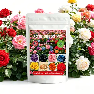 Rose Seeds Mix 20 Packs 6000+Pcs seed mixed color, Non-GMO Heirloom Rose Flower Seeds for Outdoor Garden Blooms & Decoration