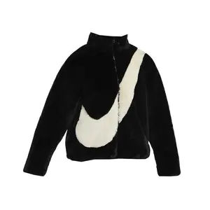 Nike Womens Oversized Swoosh Logo Jacket Black/Fossil (women) by StockX