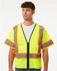 Custom Embroidered - Kishigo - Unisex Class 3 Mesh Zippered Vest - 1565-1566