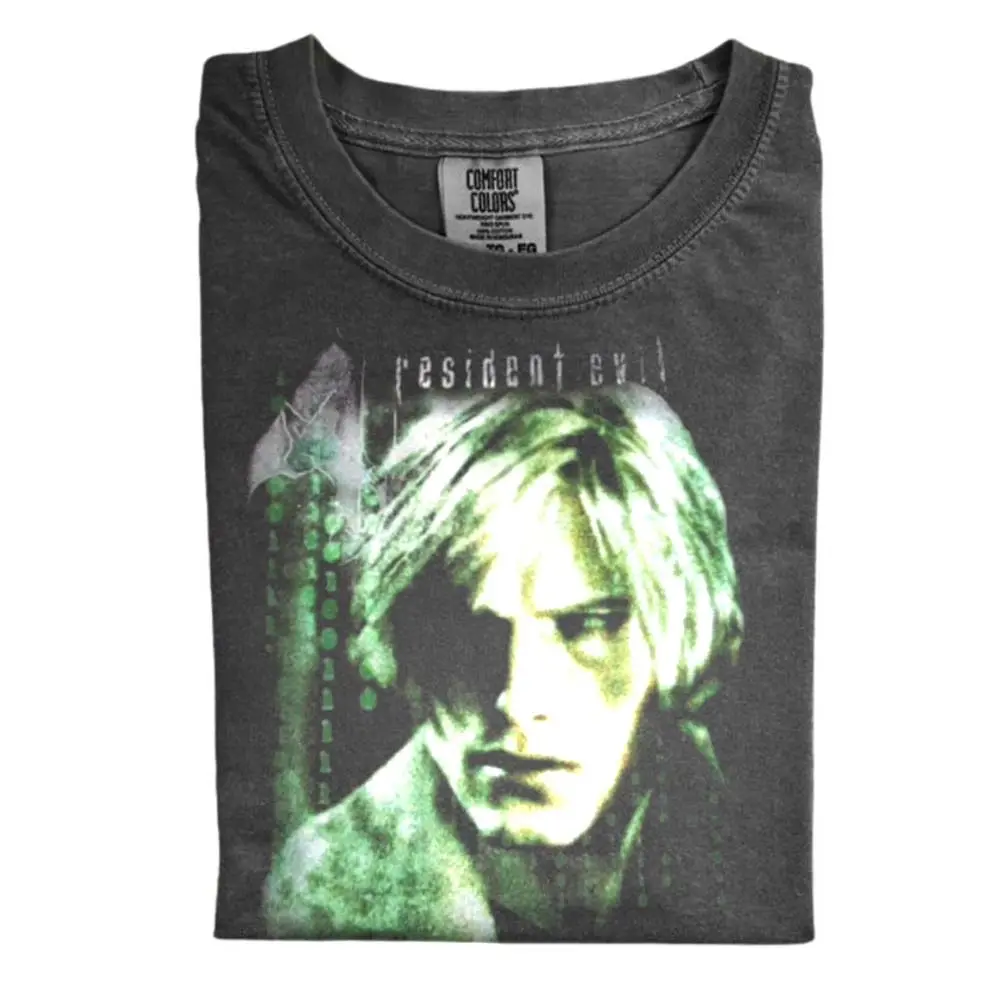The Vintage Resident Evil Comfort Color Shirt, Leon Kennedy Green Shirt, Funny Gaming Video Shirt, Gift for Men, Gift for Women, Crew Neck T-shirt, Trending T-shirt