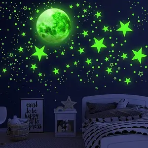 Luminous Star Stickers,946 Counts Bright And Long-Lasting, Luminous Stickers For Ceilings And Walls, Luminous For Ceilings, Magical Wall Stickers For Bedroom,Starface Room Decor,Green