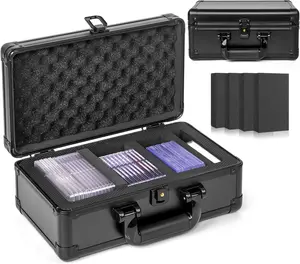 Top Loader Storage Box 13" x 5" x 8" Graded Card Storage Boxes, Trading Card Organizer Cases, PSA Card Case Slab Case Holder for Sports Cards, Holds 125+ Top Loaders