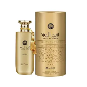 Zakat Areej Al Ward Gold Eau De Parfum (EDP Fragrance) - Luxurious Alcohol-Based Women's Fragrance, 3.4 fl oz (3 to 3.9 fl oz Range, 100ml) with Rose, Amber, Musk Notes
