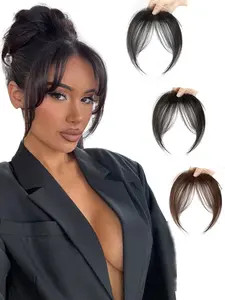 Women's Short Straight Bangs Wig, Natural Design, 8 Inches Fluffy Wigs, Synthetic Material Wigs, Perfect for Daily Wear, All Seasons, Halloween Costume Idea