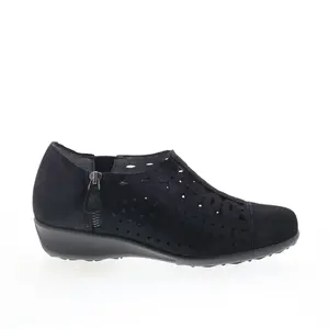 Drew Metro 14794-16 Womens Black Leather Loafers & Slip Ons Casual Shoes