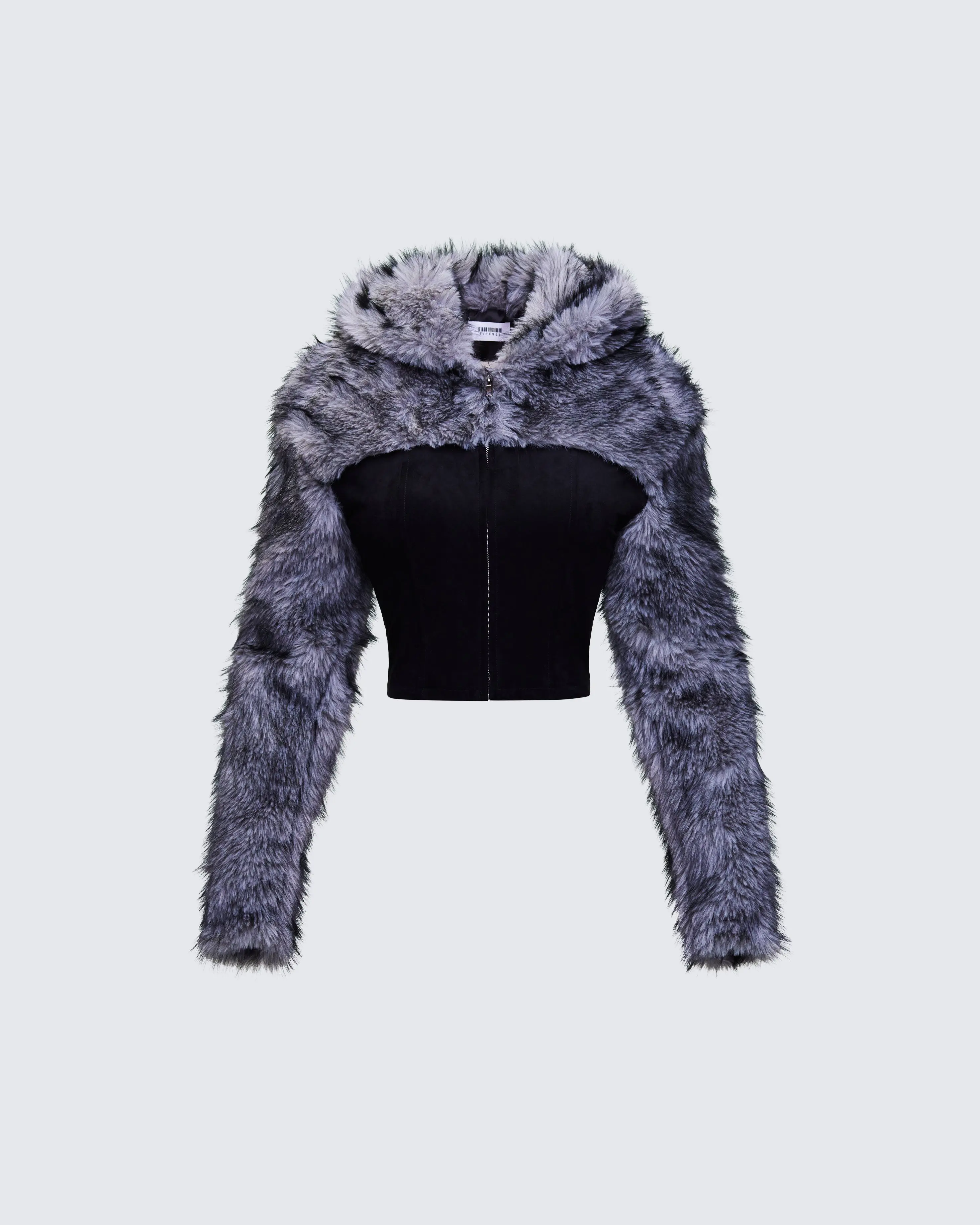 Genesis Black Faux Fur Hooded Jacket