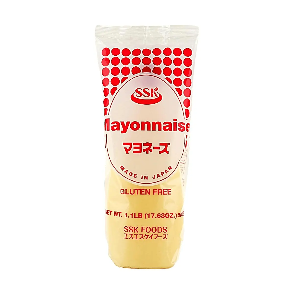 SSK Japanese Foods Gluten-Free Mayonnaise 500g - Authentic Umami Flavor for Sushi, Salads, Takoyaki & More
