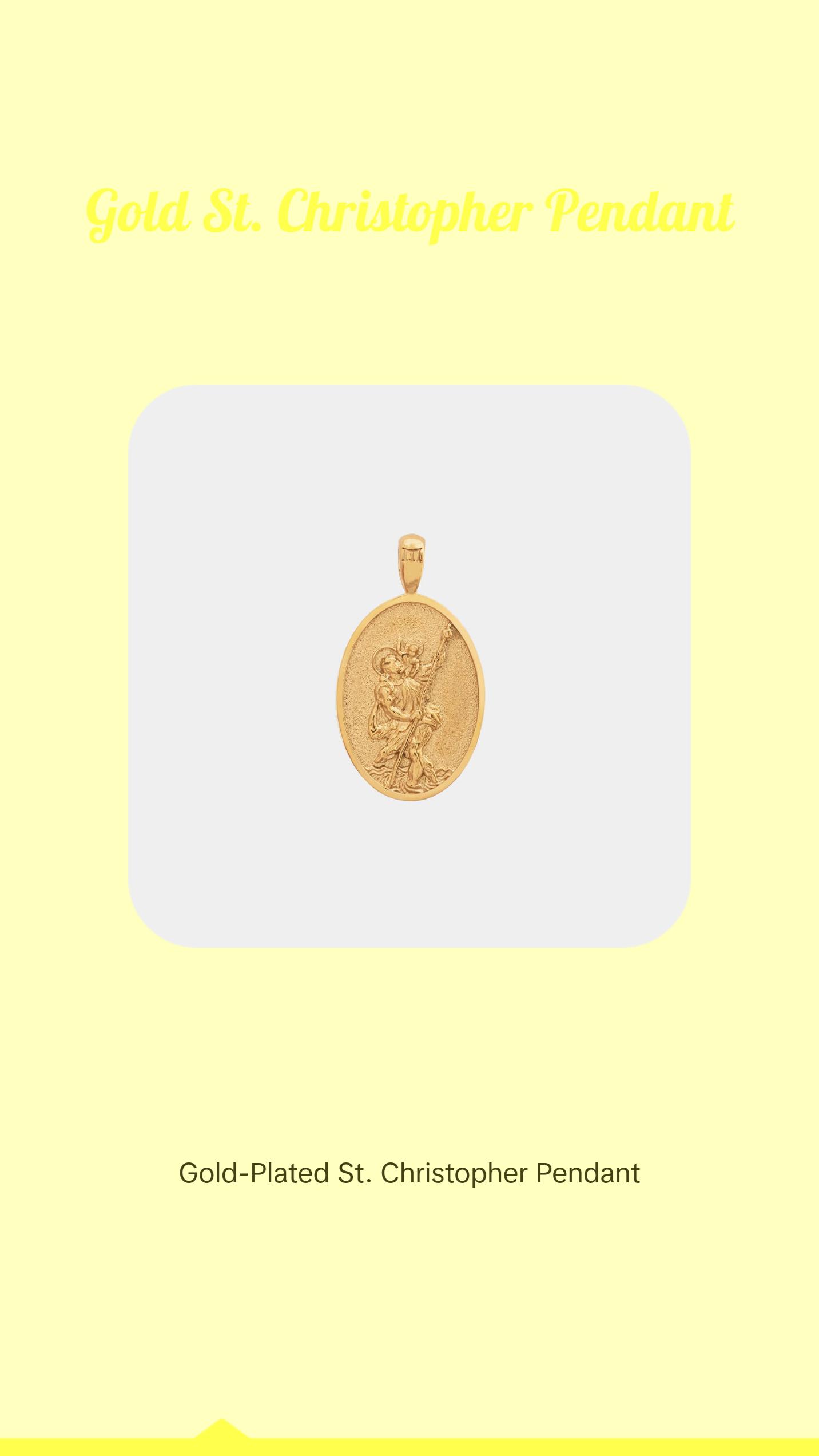 St. Christopher Pendant - Gold